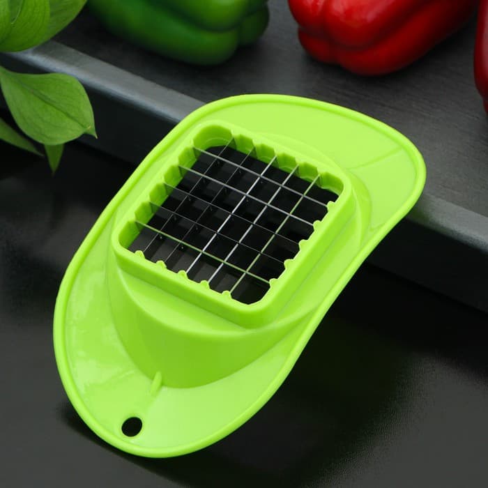 Овощерезка - винегретница Доляна «Кубик», 19 см, с ручками, МИКС