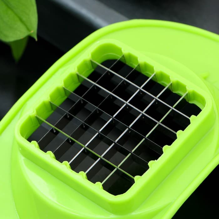 Овощерезка - винегретница Доляна «Кубик», 19 см, с ручками, МИКС