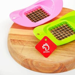 Овощерезка - винегретница Доляна «Кубик», 19 см, с ручками, МИКС