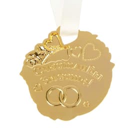 Медаль свадебная на открытке «Жемчужная свадьба», d=8 см