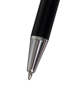 Ручка под логотип Calligrata, шариковая, автоматическая, синий стержень, узел 0.5 мм, корпус металлический чёрный с серебристым