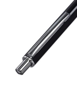 Ручка под логотип Calligrata, шариковая, автоматическая, синий стержень, узел 0.5 мм, корпус металлический чёрный с серебристым