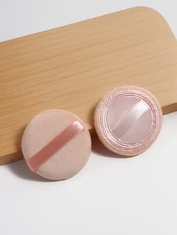 Пуховка для макияжа, с держателем, d=6 см, МИКС