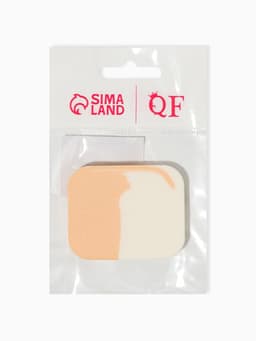 Спонж для макияжа, 5.5×4.5 см, белый, бежевый