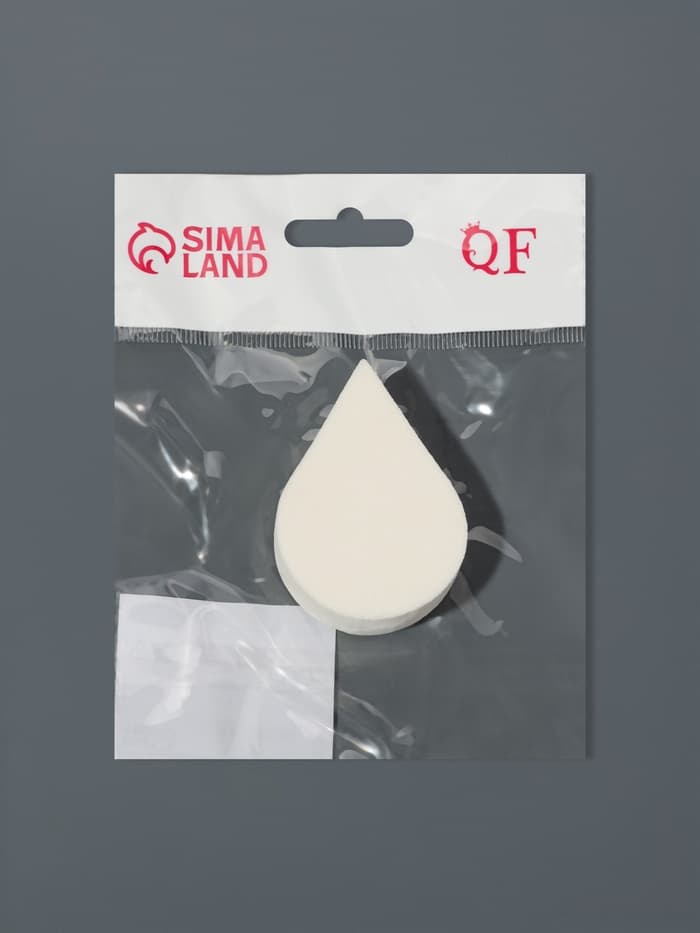 Спонж для макияжа «Плоская капля», 6×4.5 см, МИКС