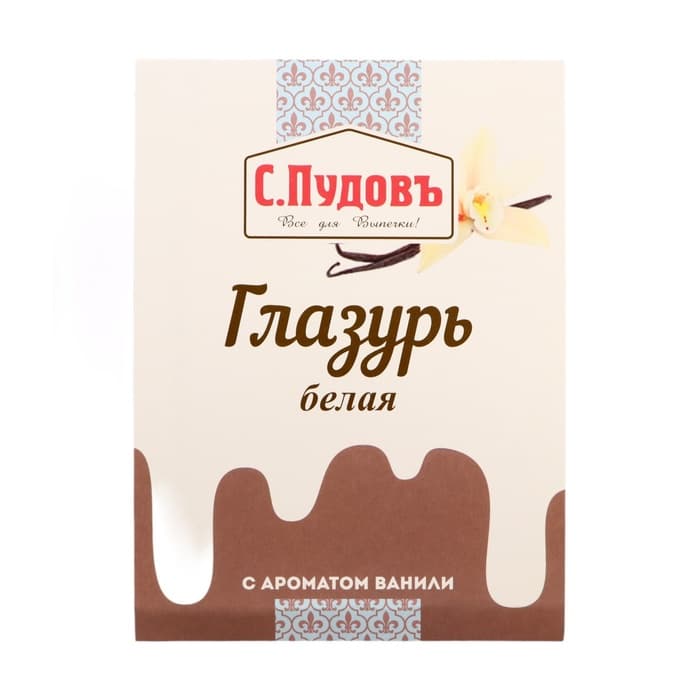 Сахарная глазурь «С. Пудовъ», белая, 100 г