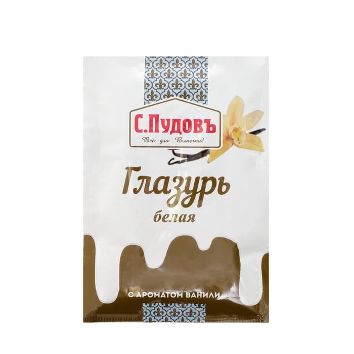 Сахарная глазурь «С. Пудовъ», белая, 100 г
