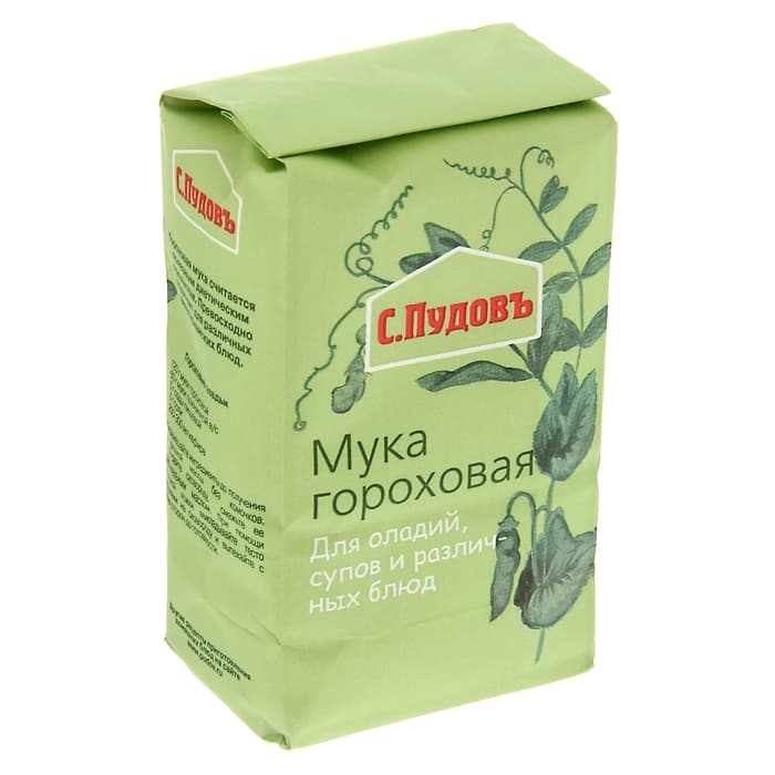 Мука гороховая С.Пудовъ, для оладий, супов и различных блюд, 400 г