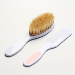 Расчёска детская, массажная щётка с натуральной щетиной для волос в наборе «Малыши и малышки», от 0 мес.