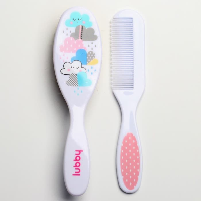 Расчёска детская, массажная щётка с натуральной щетиной для волос в наборе «Малыши и малышки», от 0 мес.