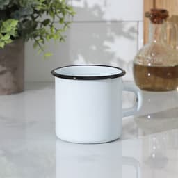 Кружка эмалированная, 400 мл, белая