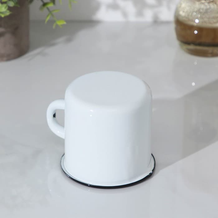 Кружка эмалированная, 400 мл, белая