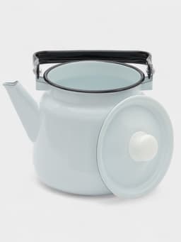 Чайник, 3.5 л, эмалированная сталь, белый