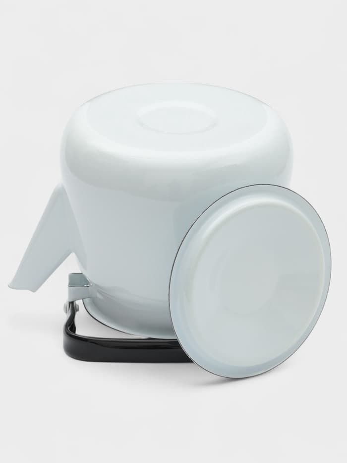 Чайник, 3.5 л, эмалированная сталь, белый