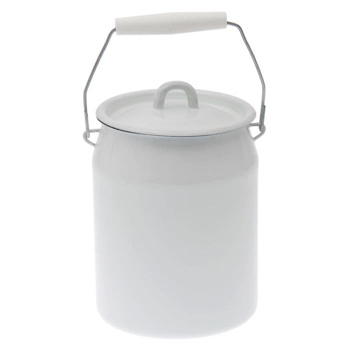 Бидон эмалированный с петлёй, 3 л, белый
