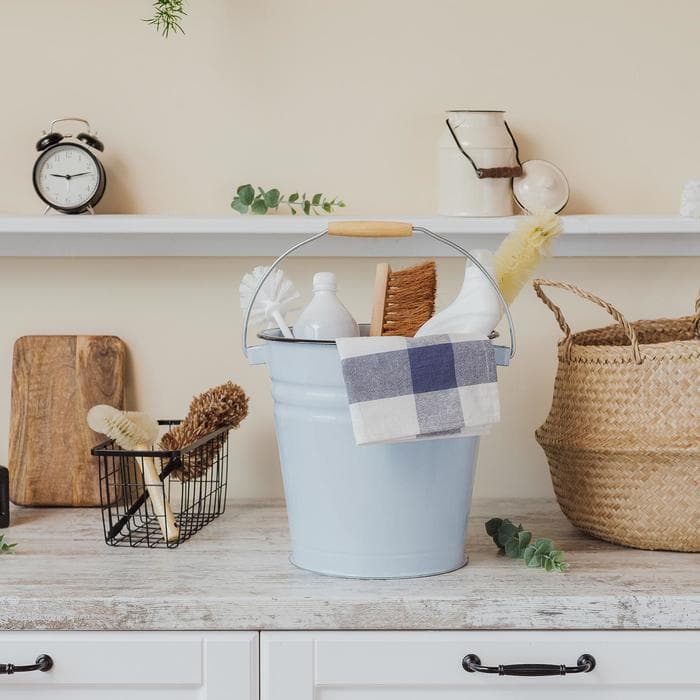 Ведро эмалированное, 12 л, голубое