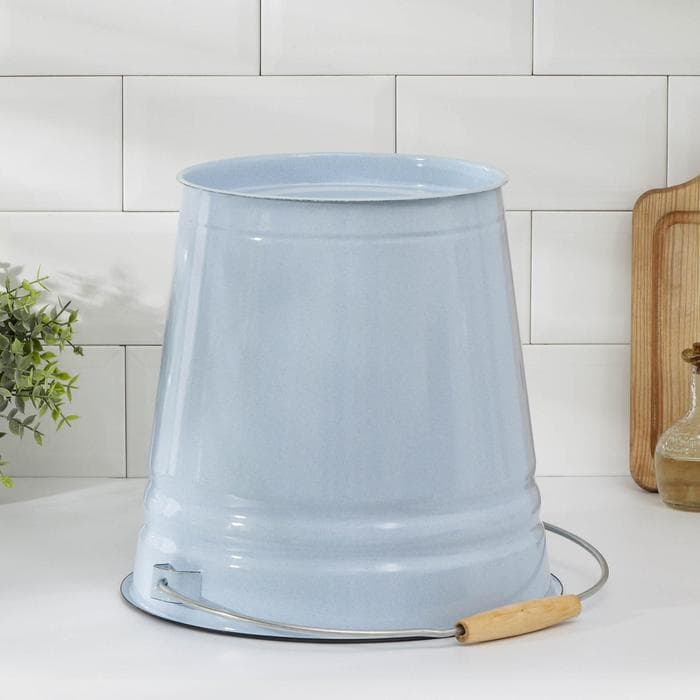 Ведро эмалированное, 12 л, голубое