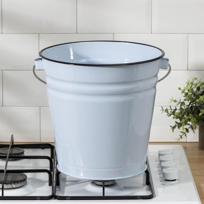 Ведро эмалированное, 12 л, голубое