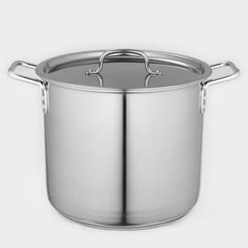 Кастрюля Катунь «Общепит», 15 л, d=30 см, с крышкой, капсульное дно, индукция, нержавеющая сталь, хромированный