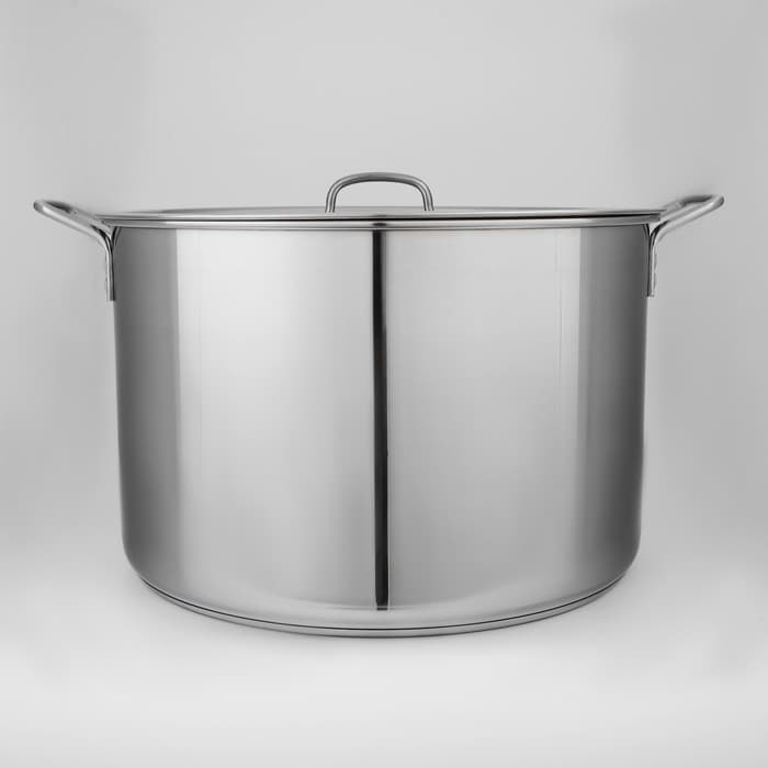 Котёл Катунь «Общепит», 40 л, d=45 см, h=28.5 см, с крышкой, капсульное дно, индукция, нержавеющая сталь, хромированная