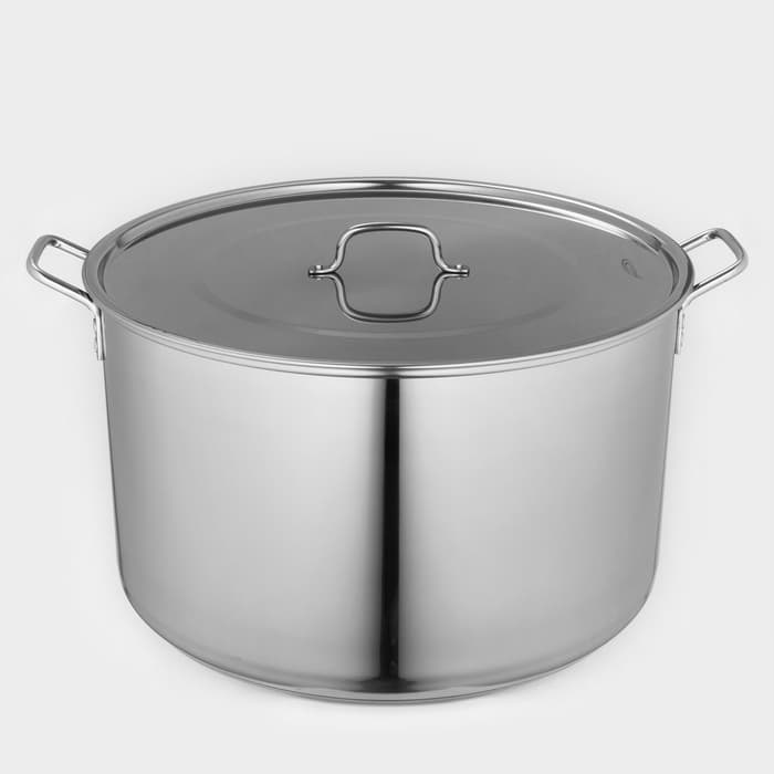 Котёл Катунь «Общепит», 50 л, d=50 см, h=29 см, с крышкой, капсульное дно, индукция, нержавеющая сталь, хромированный