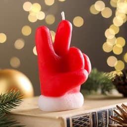 Свеча декоративная «Новогодний привет: варежка Деда Мороза», 6×5×9.5 см