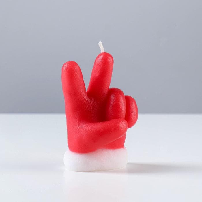 Свеча декоративная «Новогодний привет: варежка Деда Мороза», 6×5×9.5 см