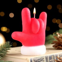 Свеча декоративная «Новогодний привет: варежка Деда Мороза», 6×5×9.5 см