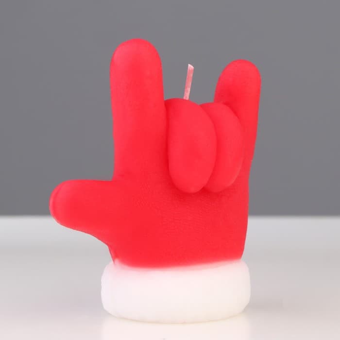 Свеча декоративная «Новогодний привет: варежка Деда Мороза», 6×5×9.5 см