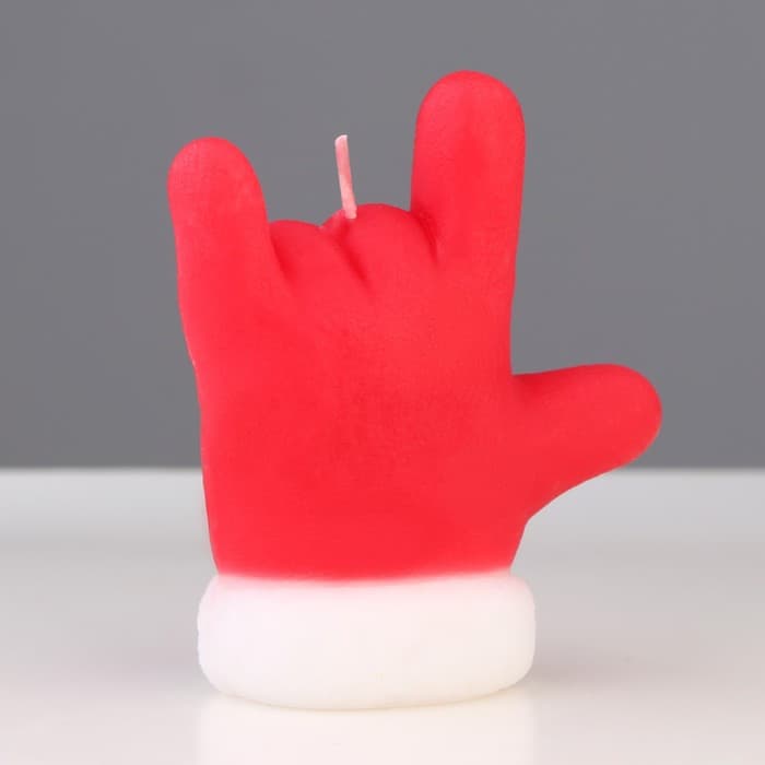 Свеча декоративная «Новогодний привет: варежка Деда Мороза», 6×5×9.5 см