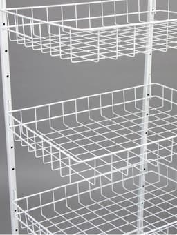 Стойка прикассовая 60×45×180 см, 5 корзин, белая