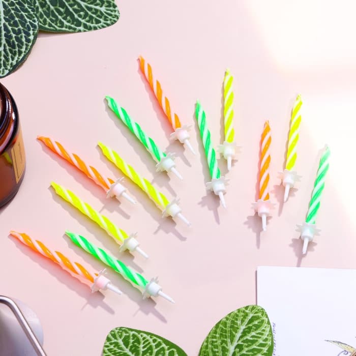 Свечи для торта «Красочные», 6 см, классические, набор 24 шт.