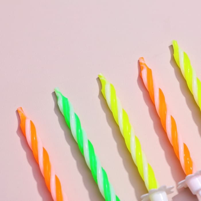 Свечи для торта «Красочные», 6 см, классические, набор 24 шт.