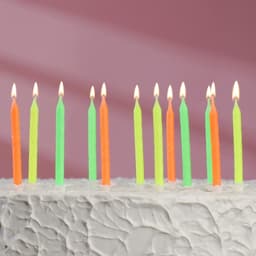 Свечи для торта «Красочные», 6 см, классические, набор 24 шт.
