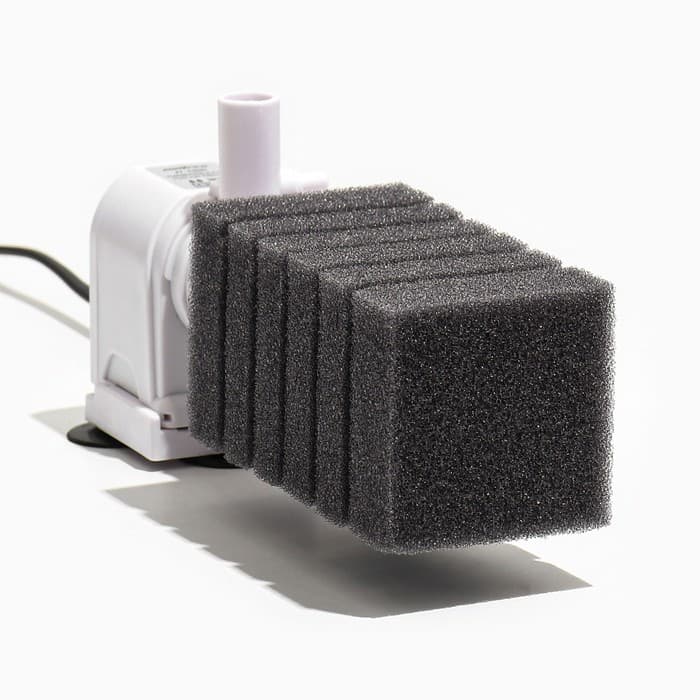 Губка прямоугольная для фильтра турбо № 3, 6×6×12 см, серая