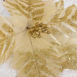 Декор «Блеск», резной цветок, 19×15 см, золото