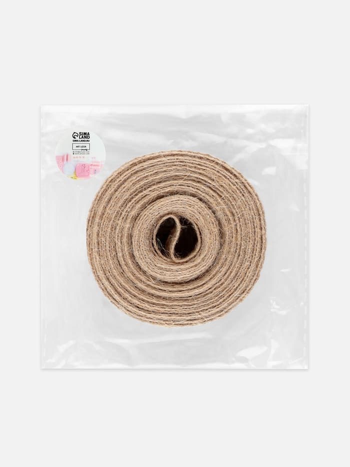 Лента текстильная, 25 мм, 4.5±0.5 м, бежевая