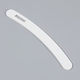 Пилка для ногтей, бумеранг, 200/240 грит, 18 см, белая