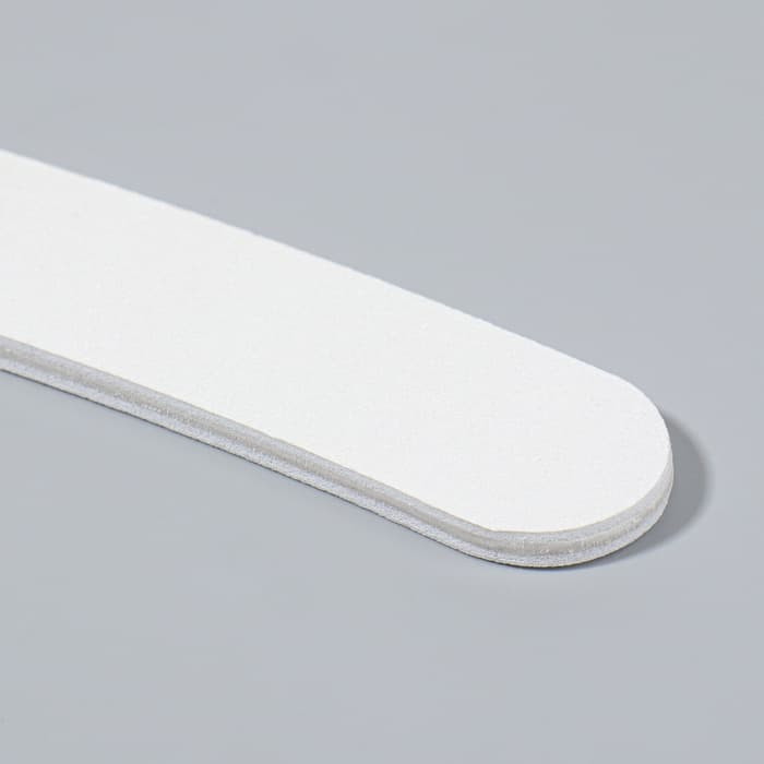 Пилка для ногтей, бумеранг, 200/240 грит, 18 см, белая