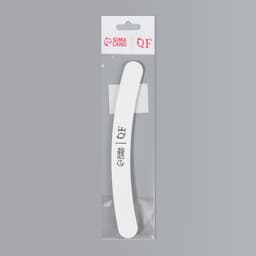 Пилка для ногтей, бумеранг, 200/240 грит, 18 см, белая