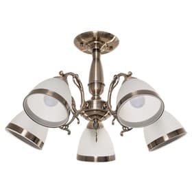 Люстра классика «Мадлен», 5 ламп, 60W E27, основание античная бронза