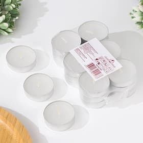 Набор свечей чайных, 3.8×1 см, 2 ч, 9 г, 18 шт., белый