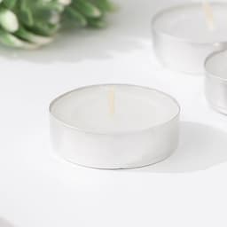 Набор свечей чайных, 3.8×1 см, 2 ч, 9 г, 18 шт., белый