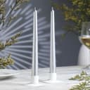 Набор свечей античных, 2.3×24.5 см, 5 ч, 55 г, 2 шт., серебряный