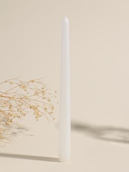 Набор свечей античных, 2.3×24.5 см, 5 ч, 55 г, 2 шт., белый