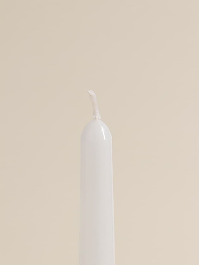 Набор свечей античных, 2.3×24.5 см, 5 ч, 55 г, 2 шт., белый