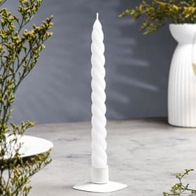 Свеча витая, 2.3×24.5 см, 5 ч, 50 г, белая