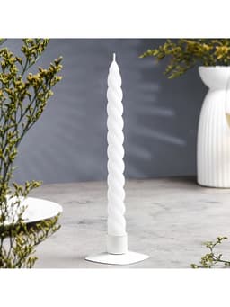 Свеча витая, 2.3×24.5 см, 5 ч, 50 г, белая