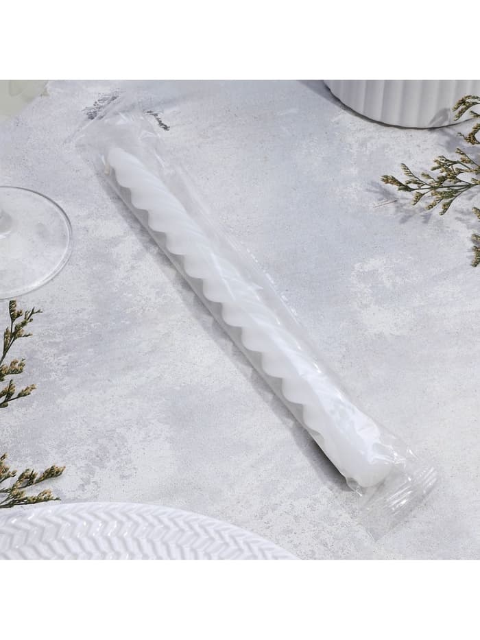 Свеча витая, 2.3×24.5 см, 5 ч, 50 г, белая