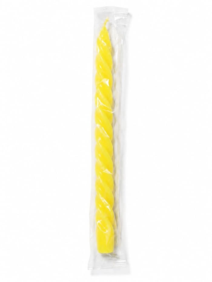 Свеча витая, 2.3×24.5 см, 5 ч, 50 г, жёлтая